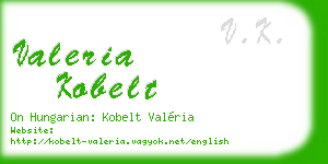 valeria kobelt business card